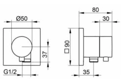 Keuco IXMO - Omstelventiel Inbouw, 2-weg, Met Slangaansluiting, Zwart Chroom 59556131102 -Hansgrohe Winkel 9d77d5db4526508f8ed808f9