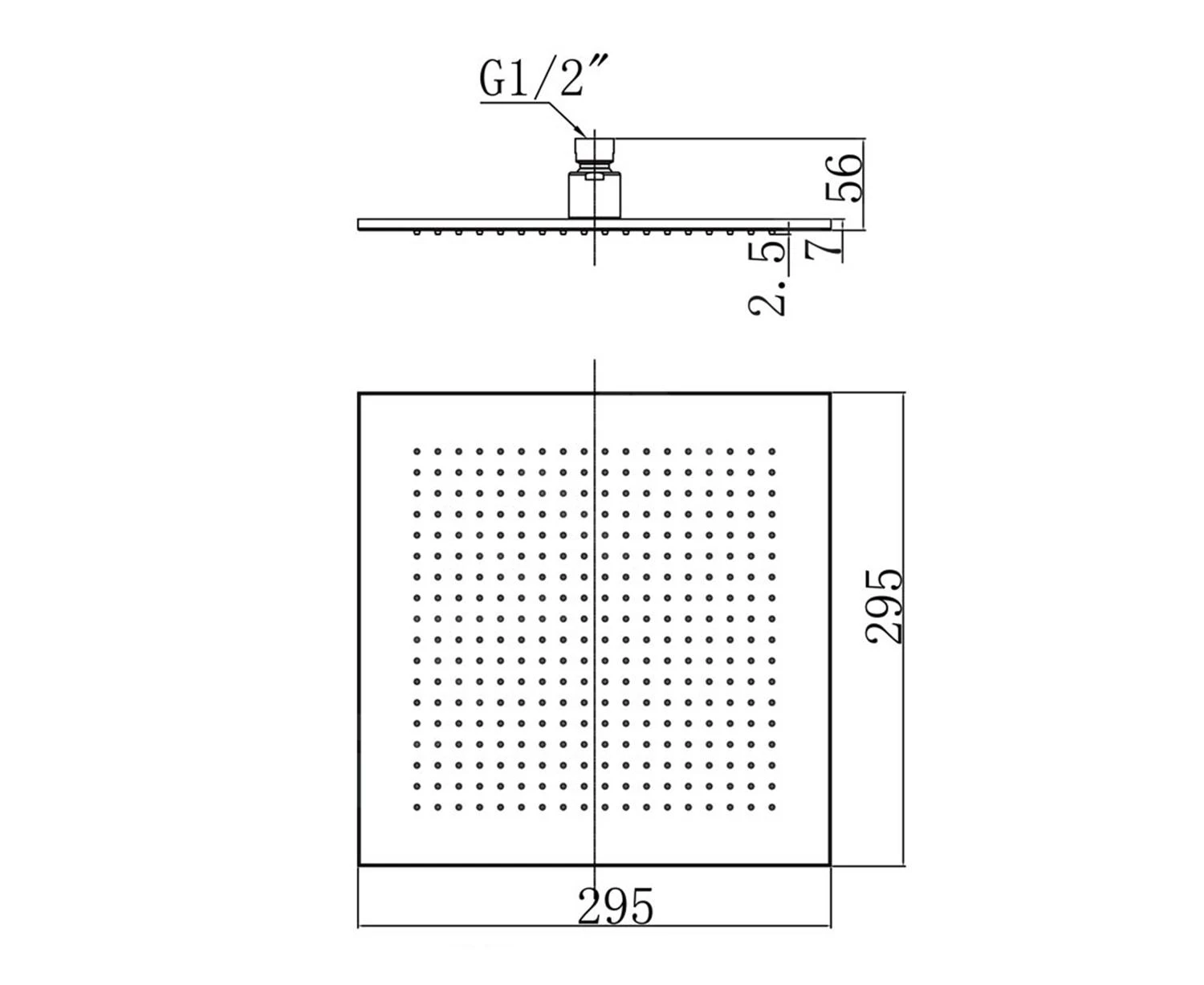 Sapho Douches - Hoofddouche 300x300 Mm, Chroom 1203-06 4 Sapho Douches - Hoofddouche 300x300 Mm, Chroom 1203-06 - Afbeelding 2