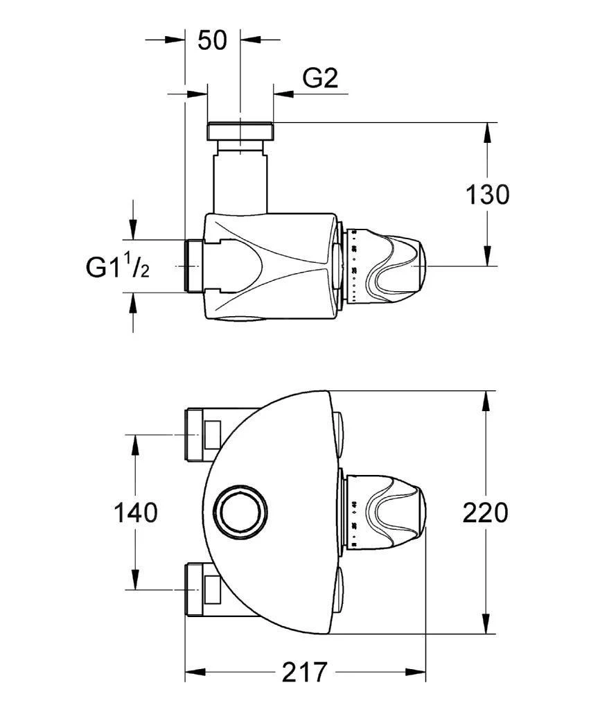 Grohe Grohtherm XL - Thermostatische Mengkraan, Chroom 35087000 4 Grohe Grohtherm XL - Thermostatische Mengkraan, Chroom 35087000 - Afbeelding 2