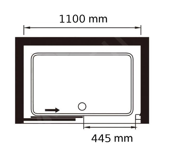 Lansanit LitLUX Slim Alvaro - Douche Schuifdeur 1100 Mm, Glanzend Aluminium/helder Glas SZD11 4 Lansanit LitLUX Slim Alvaro - Douche Schuifdeur 1100 Mm, Glanzend Aluminium/helder Glas SZD11 - Afbeelding 2