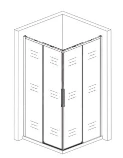 Lansanit LitLUX Slim Alvaro - Douchecabine 4 Delig 900x900 Mm, Glanzend Aluminium/helder Glas CZD99 -Hansgrohe Winkel b059505edbba6742edfc3e7c 1