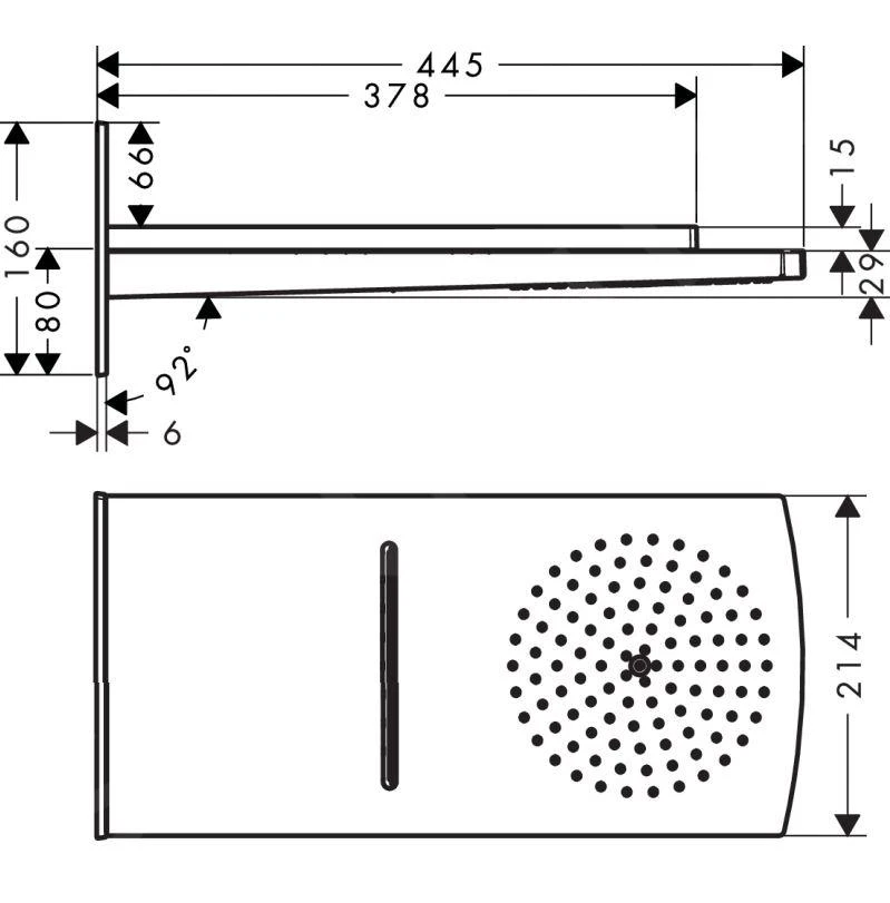 Hansgrohe Raindance - Rainfall 180 Hoofddouche, 2jet, Wit/chroom 28433400 4 Hansgrohe Raindance - Rainfall 180 Hoofddouche, 2jet, Wit/chroom 28433400 - Afbeelding 2