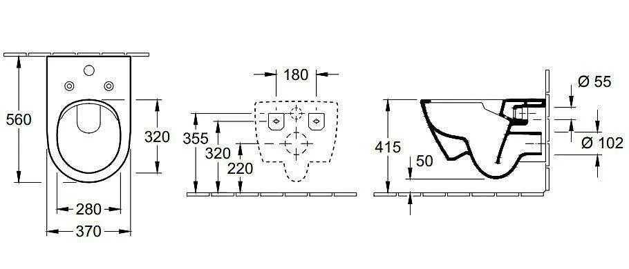 Villeroy & Boch Subway 2.0 - Wandcloset Met Diepspoel, AntiBac, Met CeramicPlus, Alpine Wit 5614A1T2 4 Villeroy & Boch Subway 2.0 - Wandcloset Met Diepspoel, AntiBac, Met CeramicPlus, Alpine Wit 5614A1T2 - Afbeelding 2