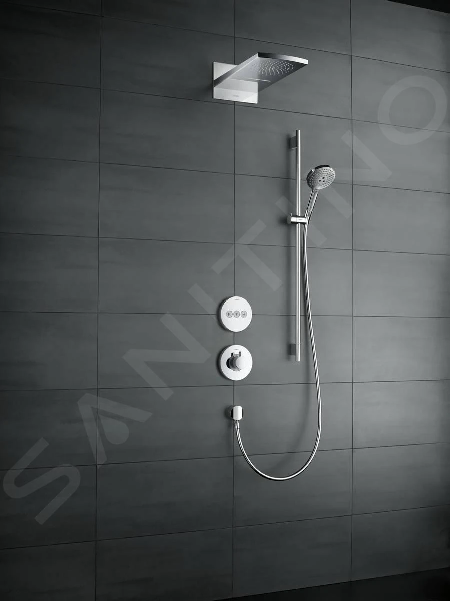 Hansgrohe Raindance - Rainfall 180 Hoofddouche, 2jet, Wit/chroom 28433400 6 Hansgrohe Raindance - Rainfall 180 Hoofddouche, 2jet, Wit/chroom 28433400 - Afbeelding 4