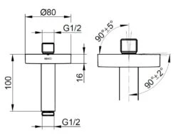 Keuco Elegance - Douchearm Voor Wandaansluiting, Lengte 100 Mm, Mat Zwart 51689370100 -Hansgrohe Winkel ba95fd00b3df0455d815dbff