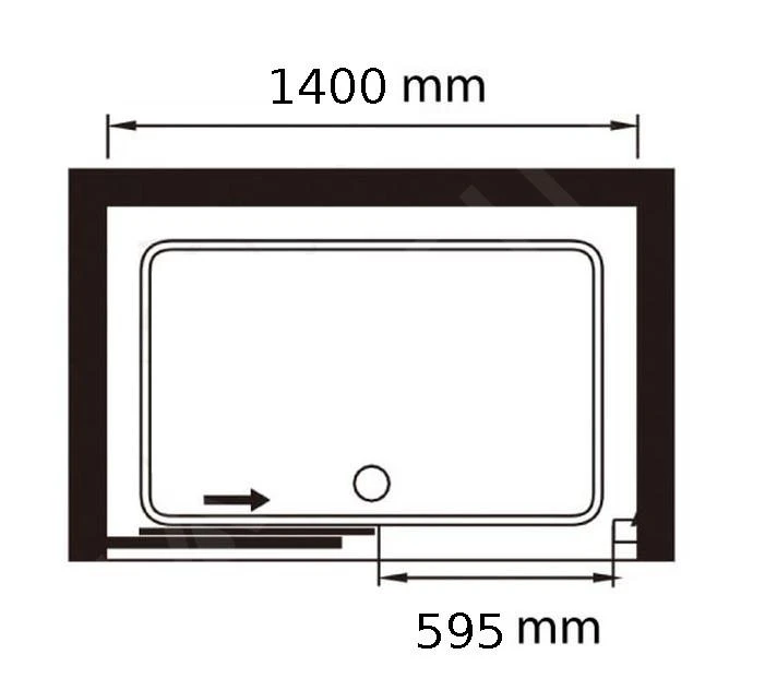 Lansanit LitLUX Slim Alvaro - Douche Schuifdeur 1400 Mm, Glanzend Aluminium/helder Glas SZD14 4 Lansanit LitLUX Slim Alvaro - Douche Schuifdeur 1400 Mm, Glanzend Aluminium/helder Glas SZD14 - Afbeelding 2