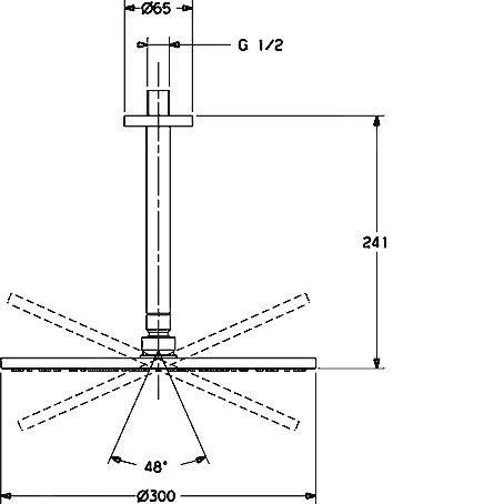 Hansa Viva - Hoofddouche, Diameter 300 Mm, Chroom 44270300 4 Hansa Viva - Hoofddouche, Diameter 300 Mm, Chroom 44270300 - Afbeelding 2