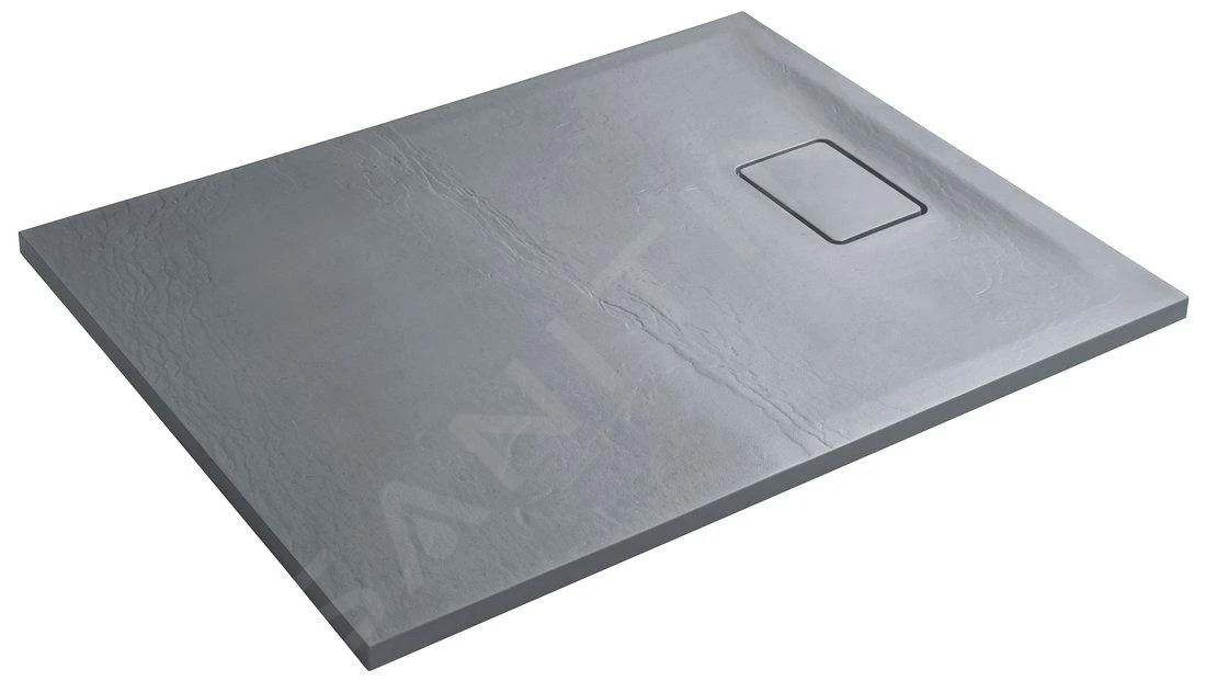 Sapho Acora - Douchebak 1000x800 Mm, Gegoten Marmer, Decor Grijze Steen AC023 6 Sapho Acora - Douchebak 1000x800 Mm, Gegoten Marmer, Decor Grijze Steen AC023 - Afbeelding 4