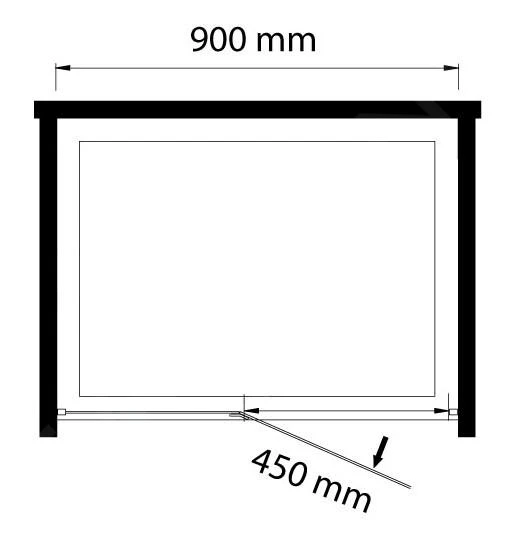 Lansanit LitLUX Brix - Pendel Douchedeur 900 Mm, Links, Glanzend Aluminium/helder Glas H2Y-90L 4 Lansanit LitLUX Brix - Pendel Douchedeur 900 Mm, Links, Glanzend Aluminium/helder Glas H2Y-90L - Afbeelding 2