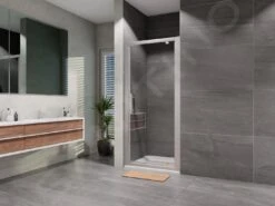 Lansanit LitEX Elisa - Pendel Douchedeur 800 Mm, Glanzend Aluminium/helder Glas PF80-190-C