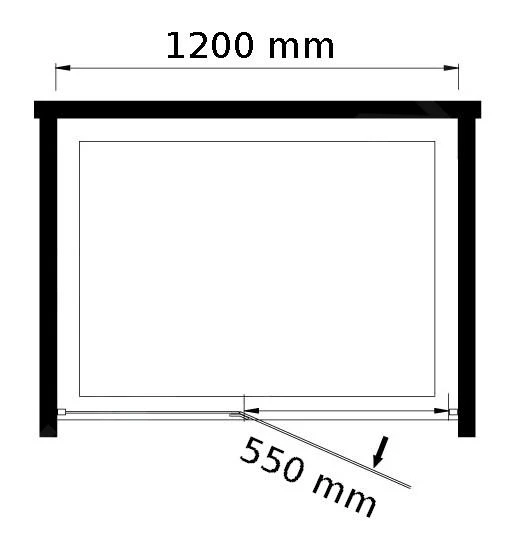Lansanit LitLUX Brix - Pendel Douchedeur 1200 Mm, Links, Glanzend Aluminium/helder Glas H2Y-12L 4 Lansanit LitLUX Brix - Pendel Douchedeur 1200 Mm, Links, Glanzend Aluminium/helder Glas H2Y-12L - Afbeelding 2