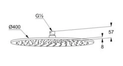 Kludi A-Qa - Hoofddouche 400, 1jet, Wit/chroom 6434091-00 -Hansgrohe Winkel d33fde7d3cd53e0306e63671