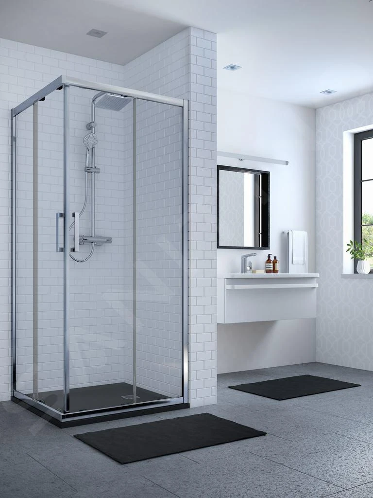 Ideal Standard Connect 2 - Schuifdeur, 2-delig, 1200 Mm, Silver Bright/helder Glas K9264EO 5 Ideal Standard Connect 2 - Schuifdeur, 2-delig, 1200 Mm, Silver Bright/helder Glas K9264EO - Afbeelding 3