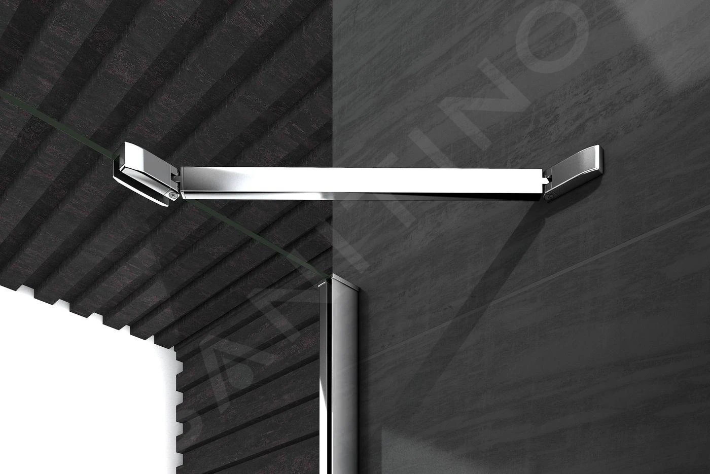 Lansanit LitLUX Brix - Vaste Douchewand 1000 Mm, Glanzend Aluminium/helder Glas SPHY100 8 Lansanit LitLUX Brix - Vaste Douchewand 1000 Mm, Glanzend Aluminium/helder Glas SPHY100 - Afbeelding 6