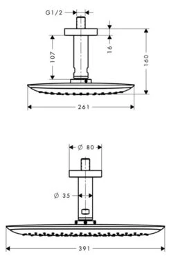 Hansgrohe PuraVida - Hoofddouche 400, 1 Straalsoort, Plafondinlaat 100 Mm, Wit/chroom 27390400 -Hansgrohe Winkel d5367e856a180ee421d16709