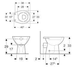 Geberit Bambini - Staand Toilet, Voor Kinderen, Achter Afvoer, Wit 500.916.00.1 -Hansgrohe Winkel d744f413c2fc5c750908bc4f