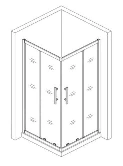 Lansanit LitEX Terni - Douchecabine 4 Delig 800x800 Mm, Glanzend Aluminium/helder Glas CF88-190-C -Hansgrohe Winkel d82d6dcff7361a3fb115ade9