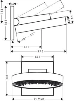 Hansgrohe Rainfinity - Hoofddouche 250 Met Douchearm, 1jet, EcoSmart, Chroom 26227000 -Hansgrohe Winkel dda352055b4e97df119e3262
