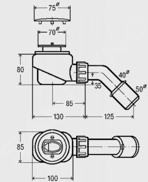 Ideal Standard Strada - Domoplex Afvoergarnituur, Chroom K7814AA 4 Ideal Standard Strada - Domoplex Afvoergarnituur, Chroom K7814AA - Afbeelding 2