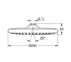Grohe Vitalio Start - Hoofddouche, Diameter 250 Mm, 9,5 L/min, 1jet, Chroom 26815000 9 Grohe Vitalio Start - Hoofddouche, Diameter 250 Mm, 9,5 L/min, 1jet, Chroom 26815000 -Hansgrohe Winkel e38c8c23279d10cdc1578385