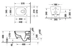Duravit Viu - Wandtoilet, Rimless, Met WonderGliss, Alpine Wit 25110900001 -Hansgrohe Winkel e6a43ece361608bc339e65d6
