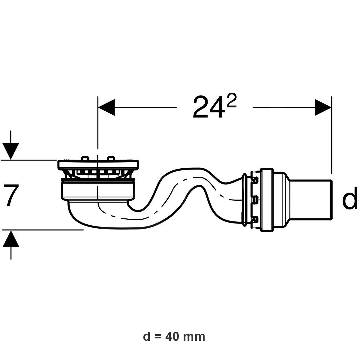Geberit Sestra - Afvoerset Voor Douchebakken, Waterslothoogte 30 Mm 550.019.00.1 4 Geberit Sestra - Afvoerset Voor Douchebakken, Waterslothoogte 30 Mm 550.019.00.1 - Afbeelding 2
