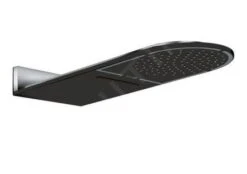 Kludi A-Qa - Hoofddouche 250, 2 Jet, Zwart Mat/chroom 6488087-00