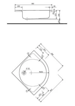 Kolo Diepe Douchebakken - Diepe Douchebak Acrylaat, Kwartronde 800x800 Mm, Wit XBN0380000 -Hansgrohe Winkel f4beb2cf88fa27213f01a348