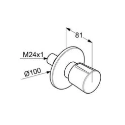 Kludi Balance - Afdekset Voor 3-weg Omstelkraan, Chroom 528460575 -Hansgrohe Winkel fccd4e7fe12078b0fb42703b