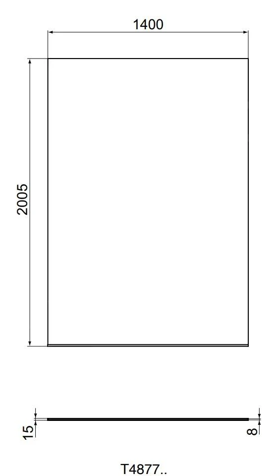 Ideal Standard I.Life - Douchewand 1400 Mm, Silver Bright/helder Glas T4877EO 4 Ideal Standard I.Life - Douchewand 1400 Mm, Silver Bright/helder Glas T4877EO - Afbeelding 2